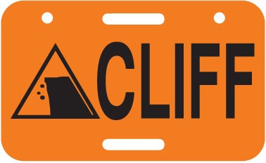 Cliff signage