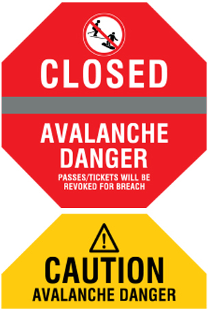 Avalanche signage